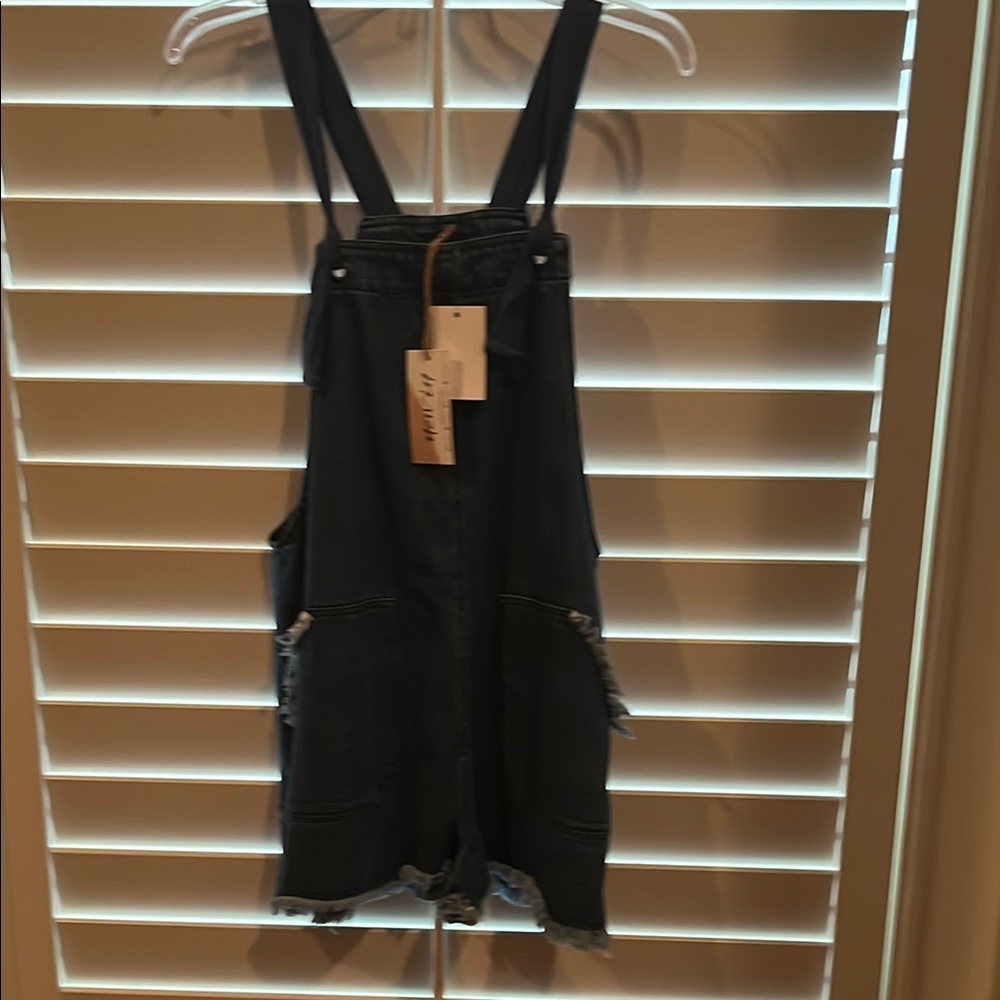 Boutique Dark Blue Denim Overalls NWT